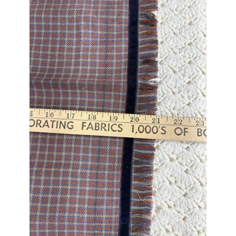 Wool Pillow Sham Checked Lexington Beacon Hill 21” Square Blue Red Tan NEW